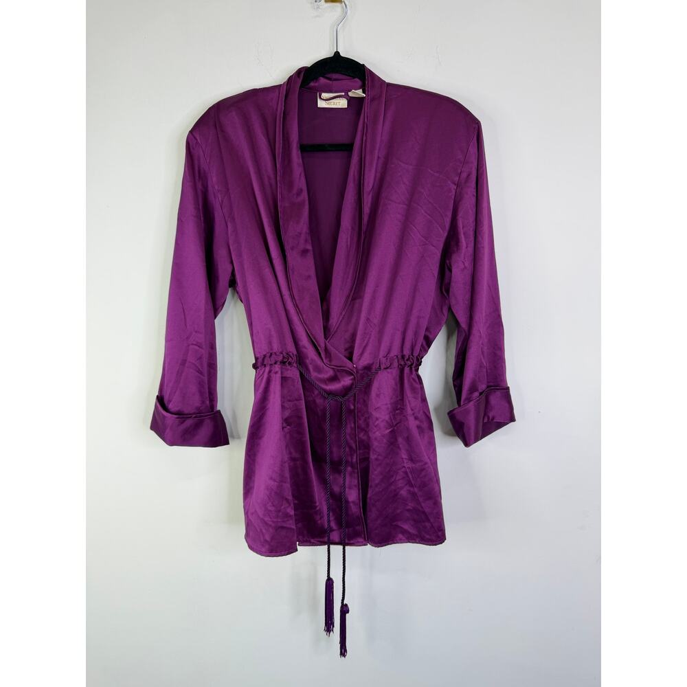 Vintage Victoria’s Secret Gold Label Purple Robe Size Small - Picture 2 of 4